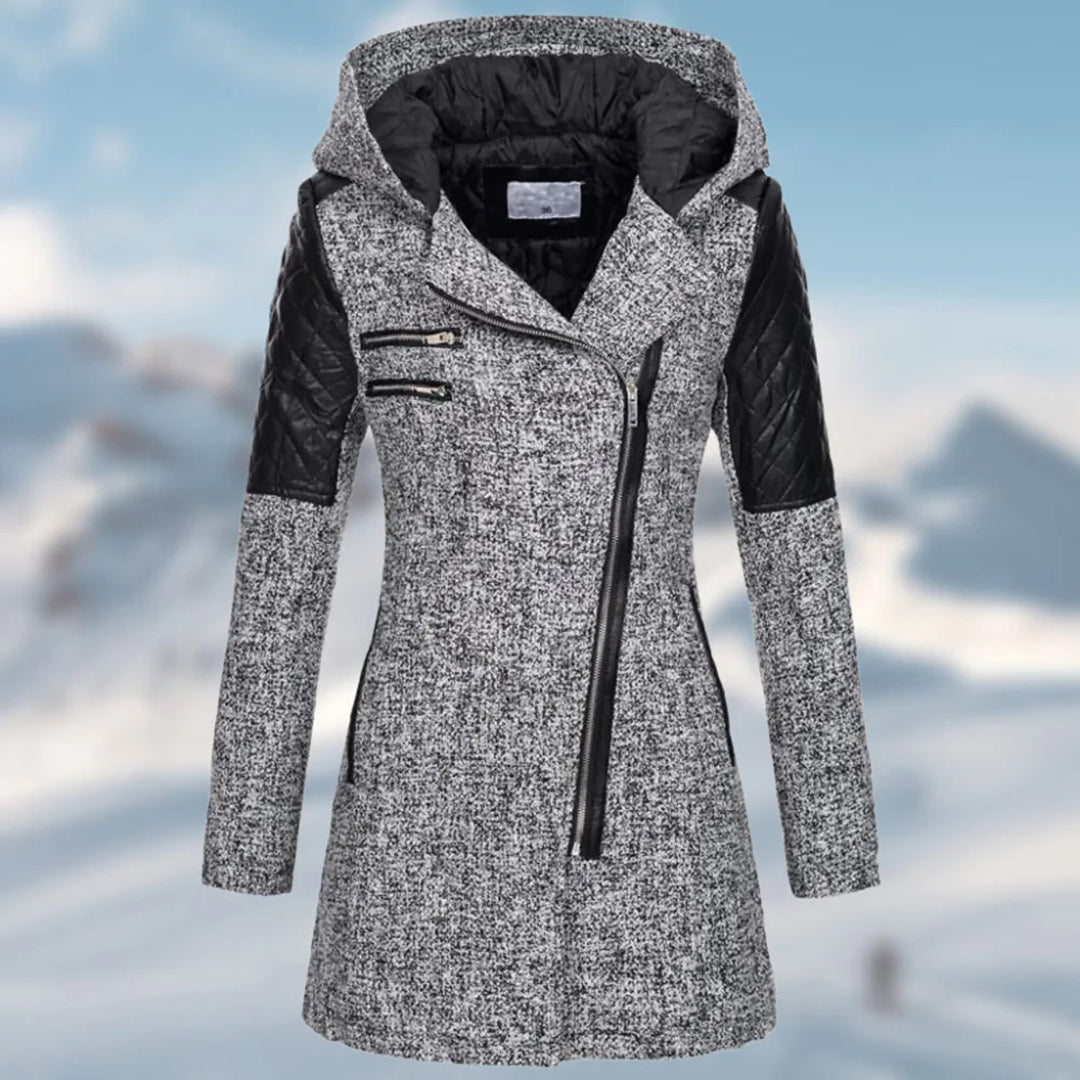 Dames Jas Capuchon Asymmetrische Rits Waterdicht