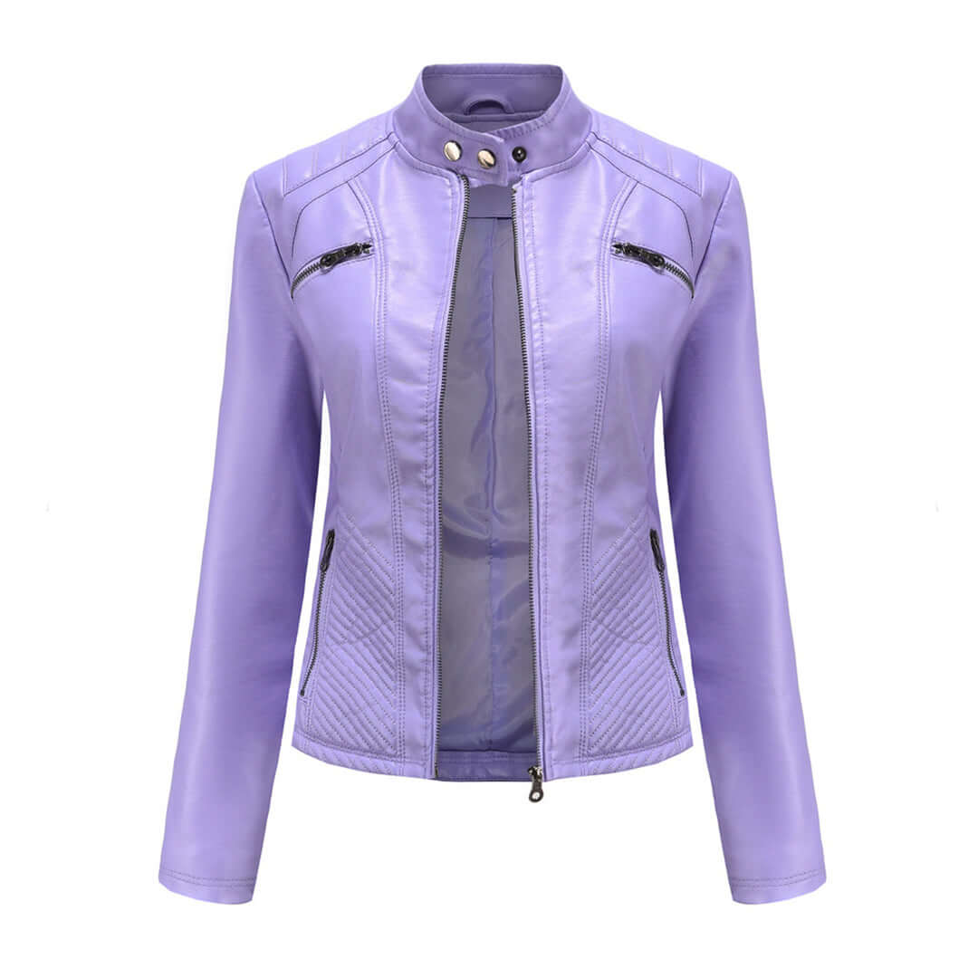 Dames Leren Jas Klassieke Stijl Elegant Design