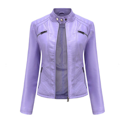 Dames Leren Jas Klassieke Stijl Elegant Design