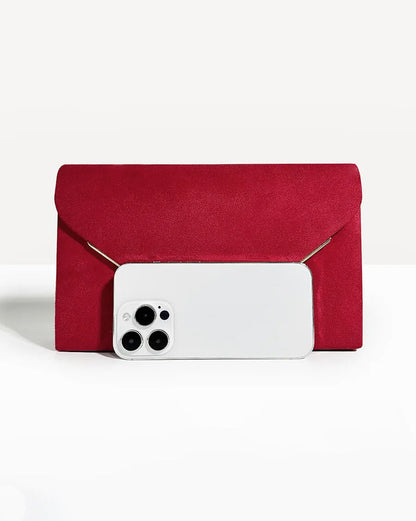 Fluwelen Clutch Avondtasje Suède Stijl Elegant