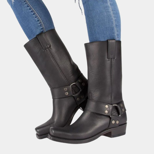 Stevige Leren Cowboylaarzen voor Dames - StudioMarella