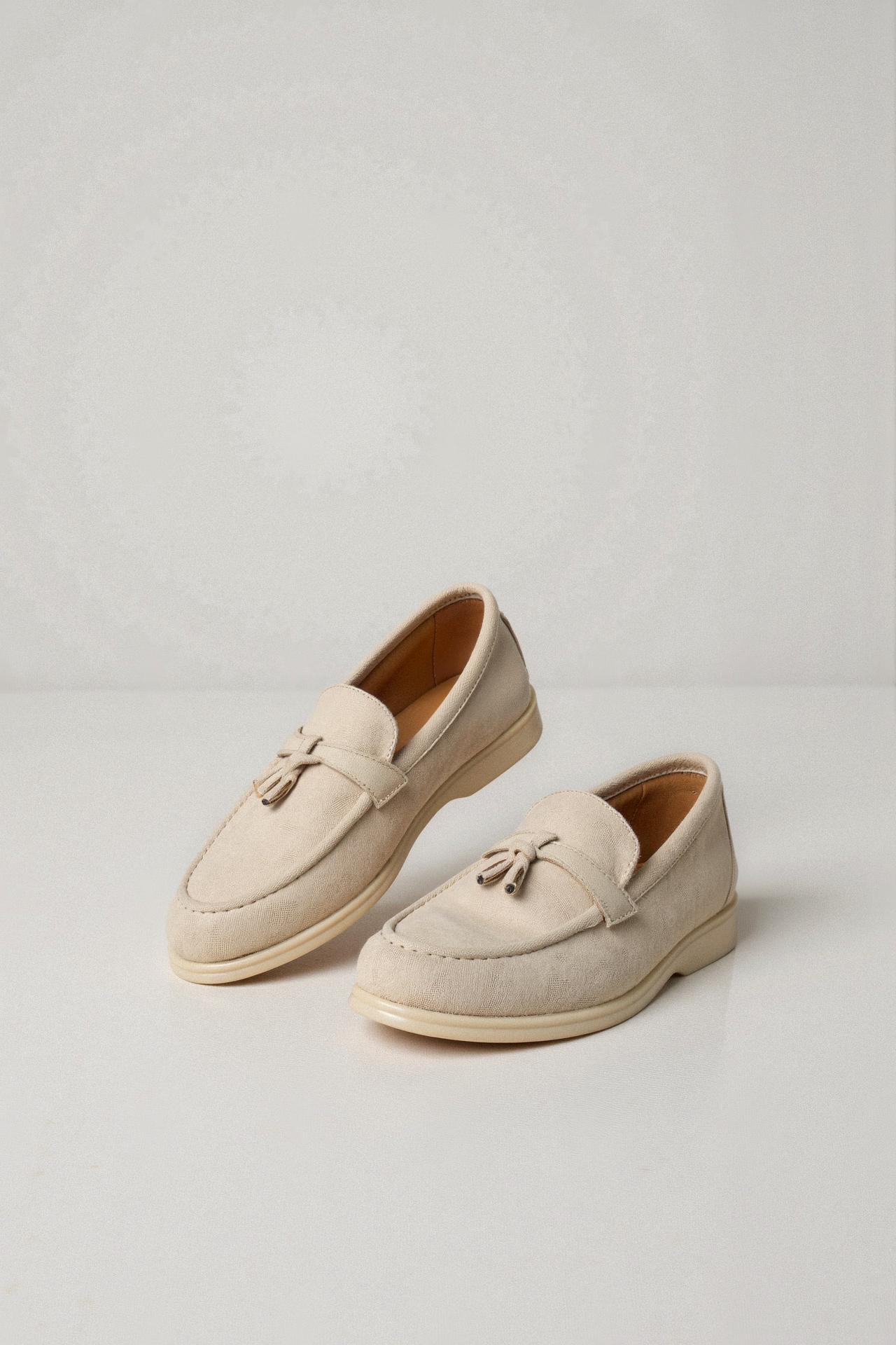 Heren Loafers Slip-on Met Kwasten Zwart Leer