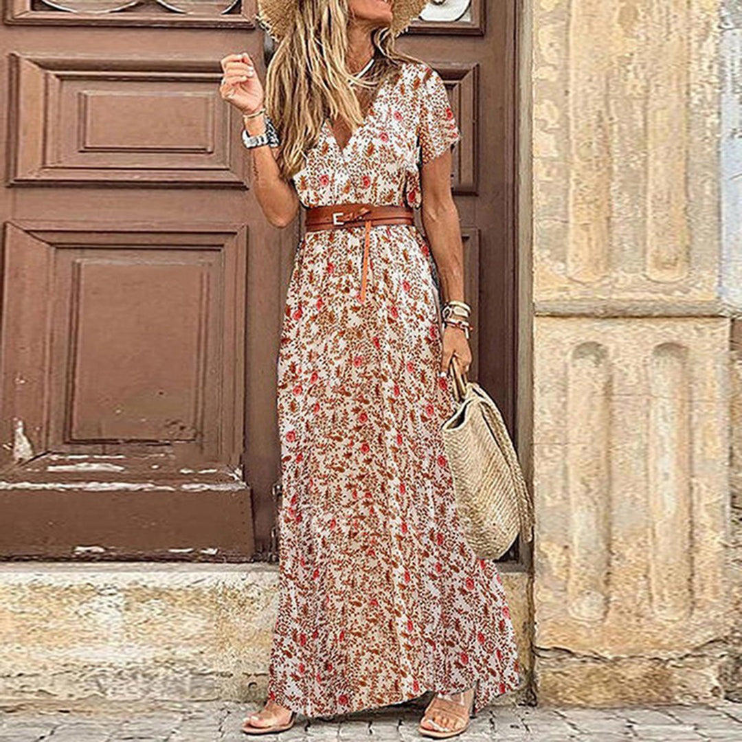 Dames Boho Jurk Elegant Losvallend Model