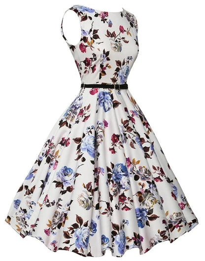 Retro Zomerjurk Elegant Vrouwenjurk voor Zomerse Dagen