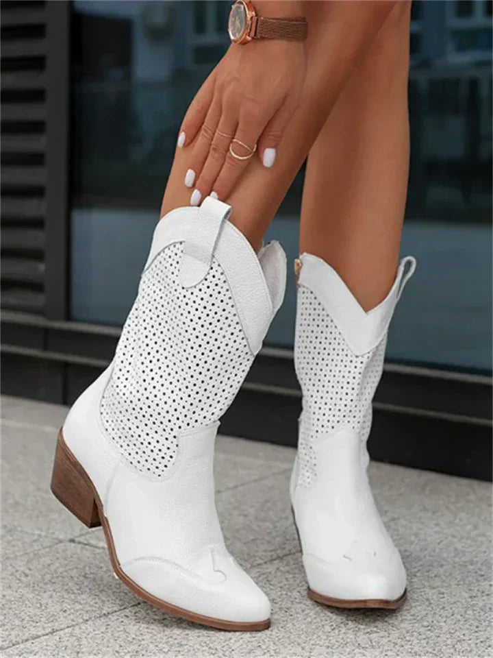 Cowboy Laarzen Dames Elegante Cerniera Zijzijner Comfortabel - StudioMarella