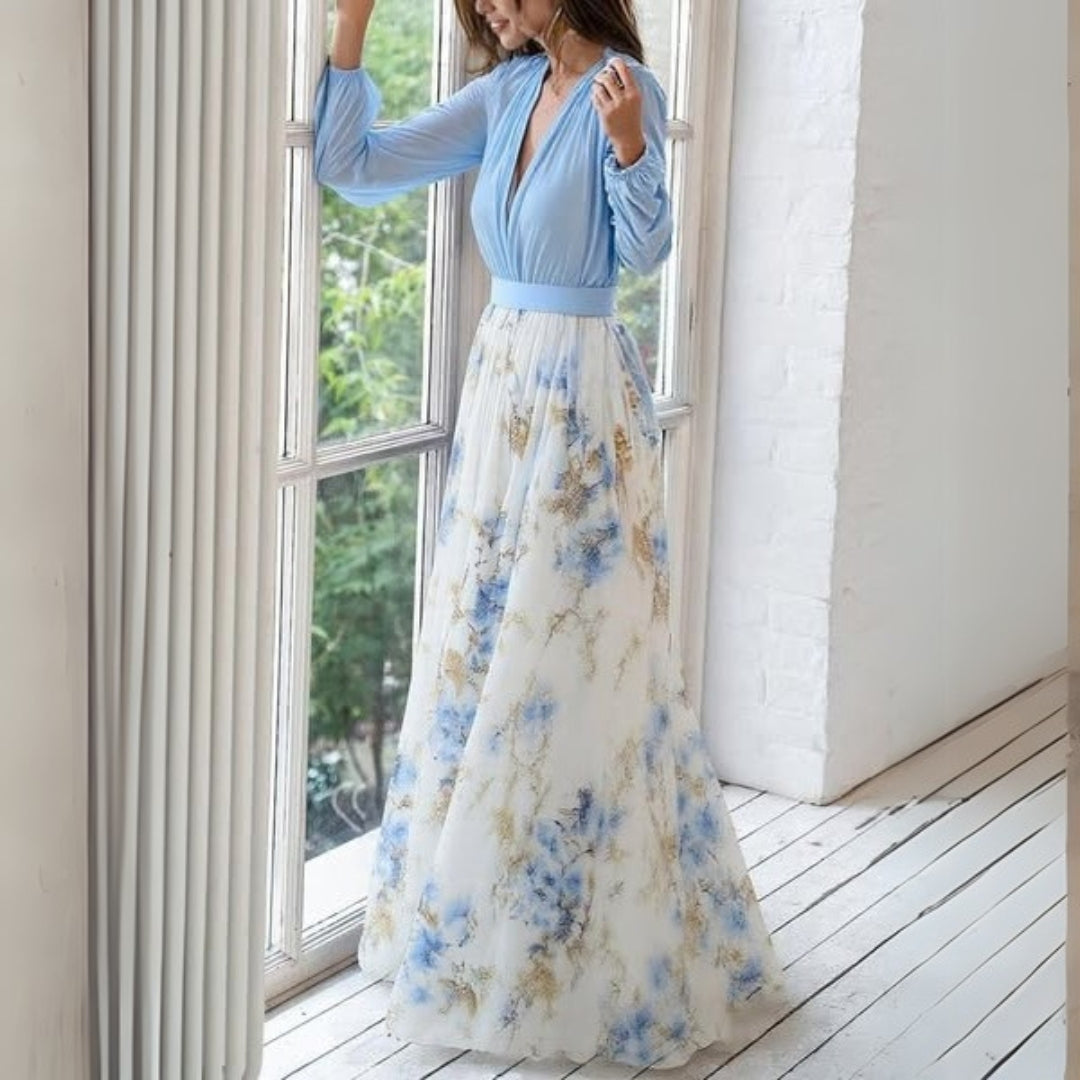 Rita Maxi Jurk | Elegante Lange Jurk Dames met Bloemenprint 2