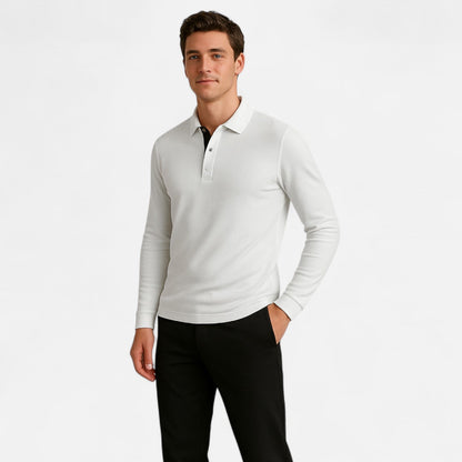 Elegante Polo Heren Met Lange Mouwen Comfortabel