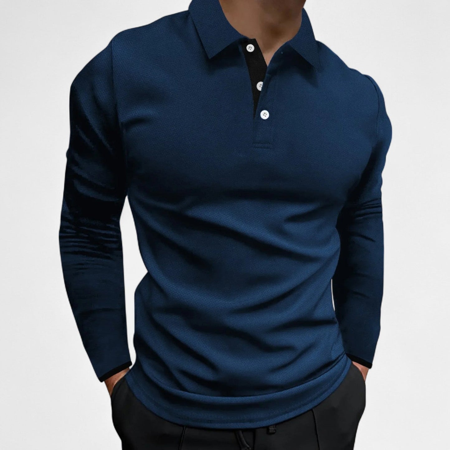 Elegante Polo Heren Met Lange Mouwen Comfortabel