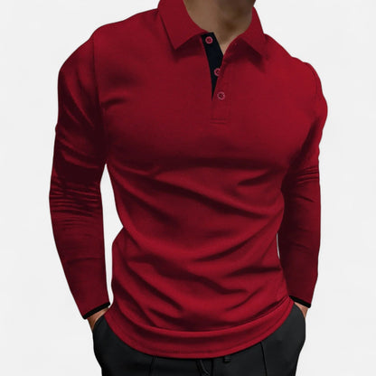 Elegante Polo Heren Met Lange Mouwen Comfortabel