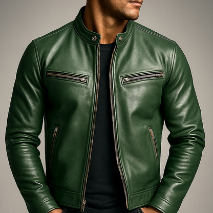 Ryder | Vintage Leren Jas Heren met Gestructureerde Pasvorm 7