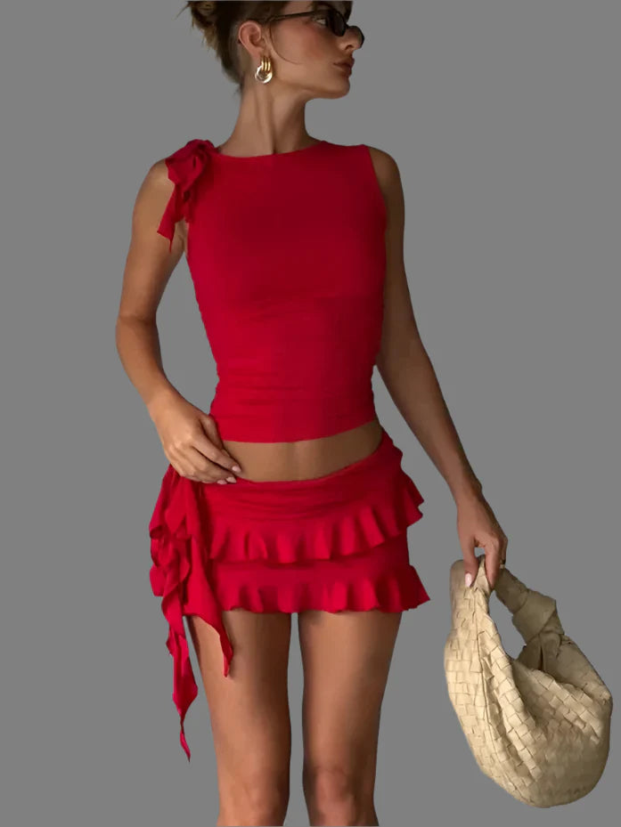 Mini Rok Met Dubbele Slit