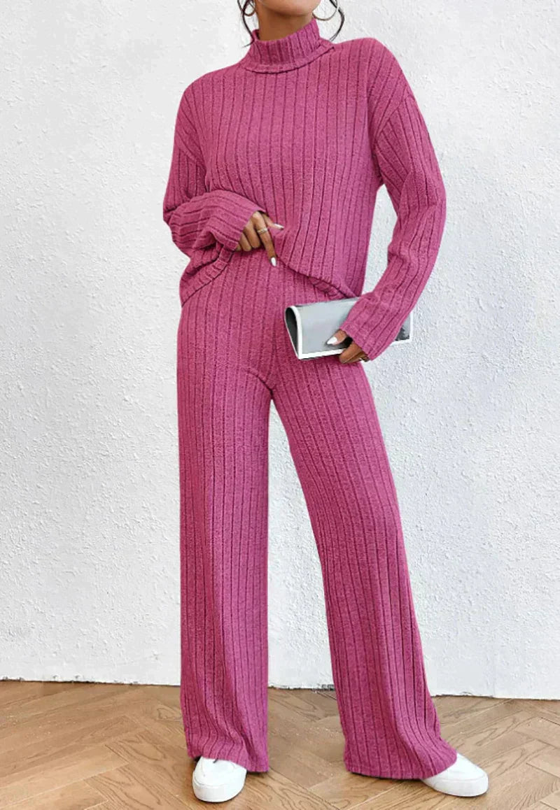 Gestreepte Trui en Broek Set Gebreid Warm Comfortabel - StudioMarella