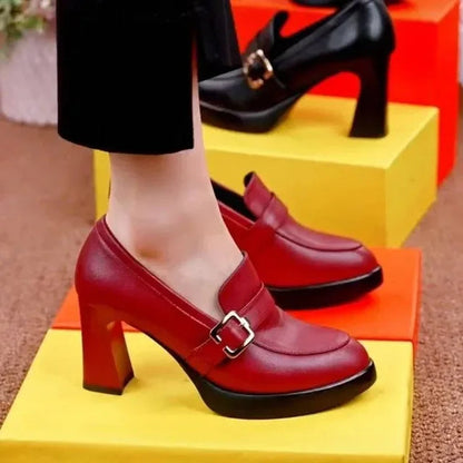 Hoge Puntneuzigehakte Pumps