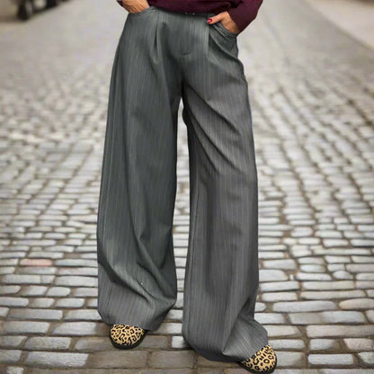 Dames Oversized Broek Khaki Met Print