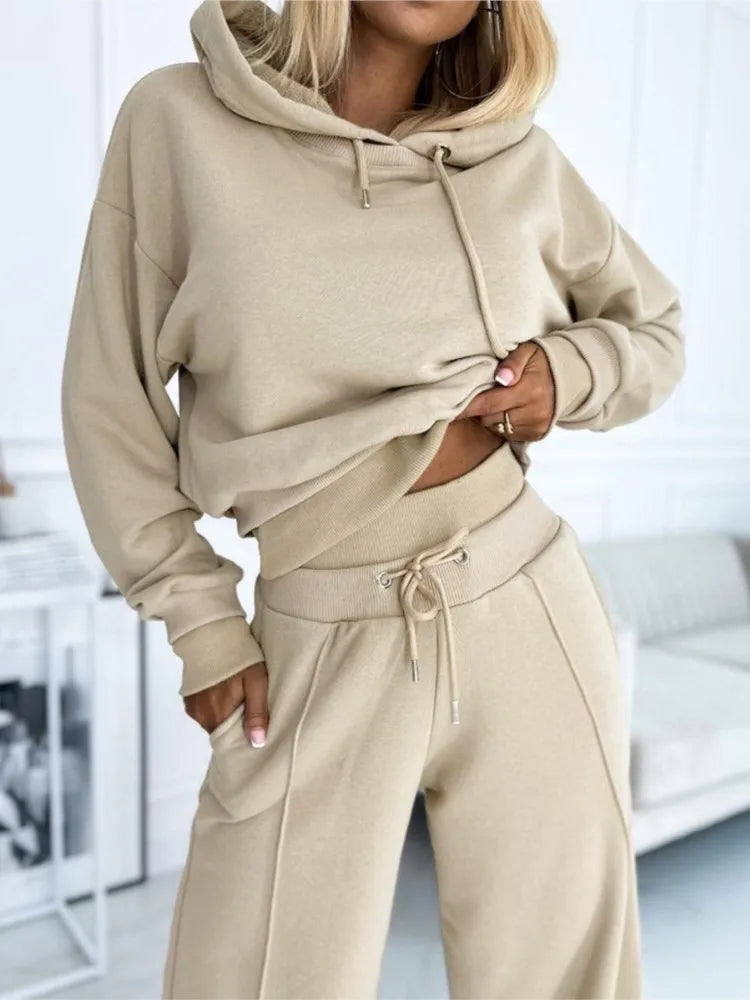 Dames Hoodie Set met Joggingbroek Zacht en Comfortabel