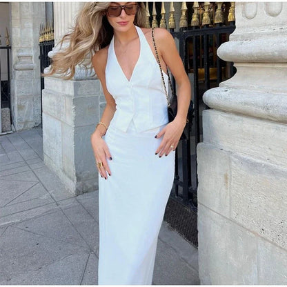Elegante Lange Rok Set Voor Vrouw Vrijgezellenfeest
