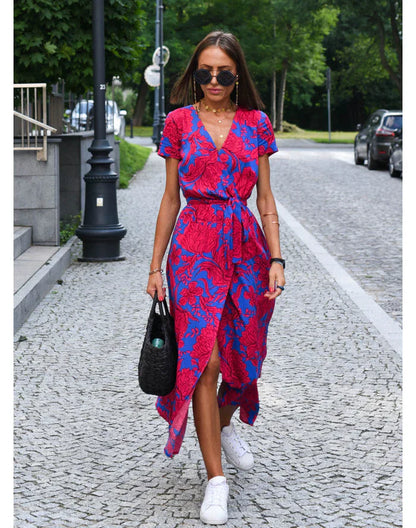 Kleurrijke Zomerjurk Vrouwen Jurk Floral Print