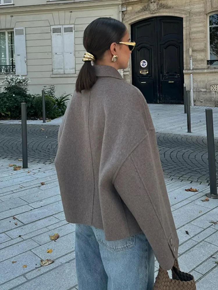 Dames Jas Wolmix Lente Warm en Stijlvol