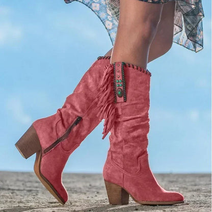 Cowboy Laarzen Dames Retro Stijl Kunstleer - StudioMarella