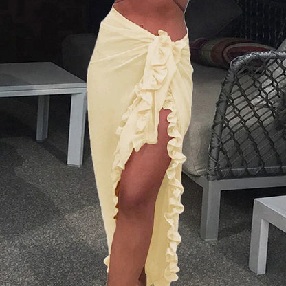 Zwemkleding Bikini Badpak Chiffon Cover Up
