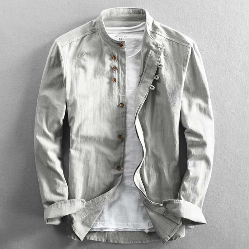 Mannen Shirt Katana Stijl van Katoen en Polyester