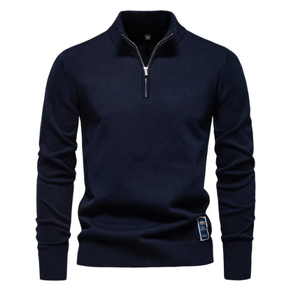 Heren Trui Quarter-Zip Klassiek Comfortabel