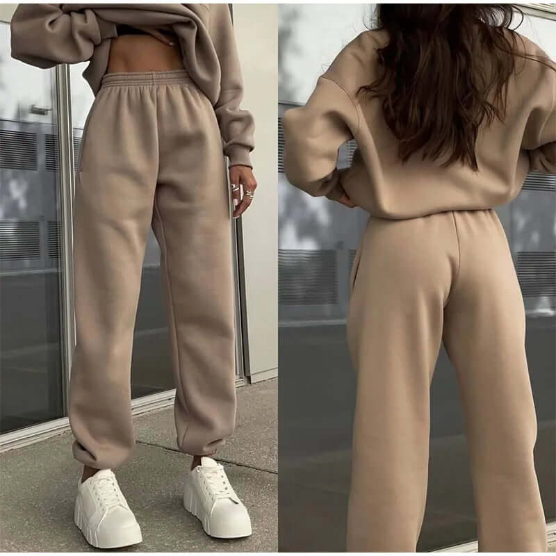Dames Gebreide Set Trui en Broek Casual Tweedelig