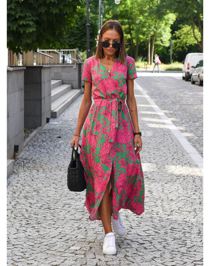 Kleurrijke Zomerjurk Vrouwen Jurk Floral Print