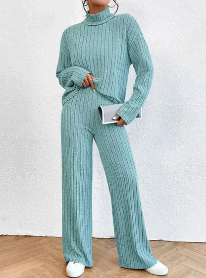 Gebreide Trui en Broek Set Gestreept Warm