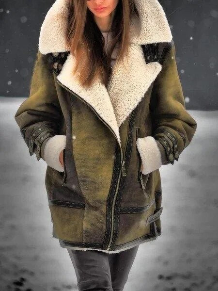 Dames Aviator Jas Shearling - Warme en Stoere Winterjas