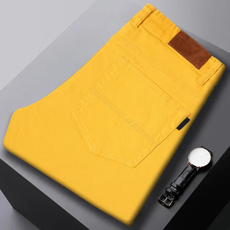Heren Jeans Slim Fit Comfortabele Straight Broek