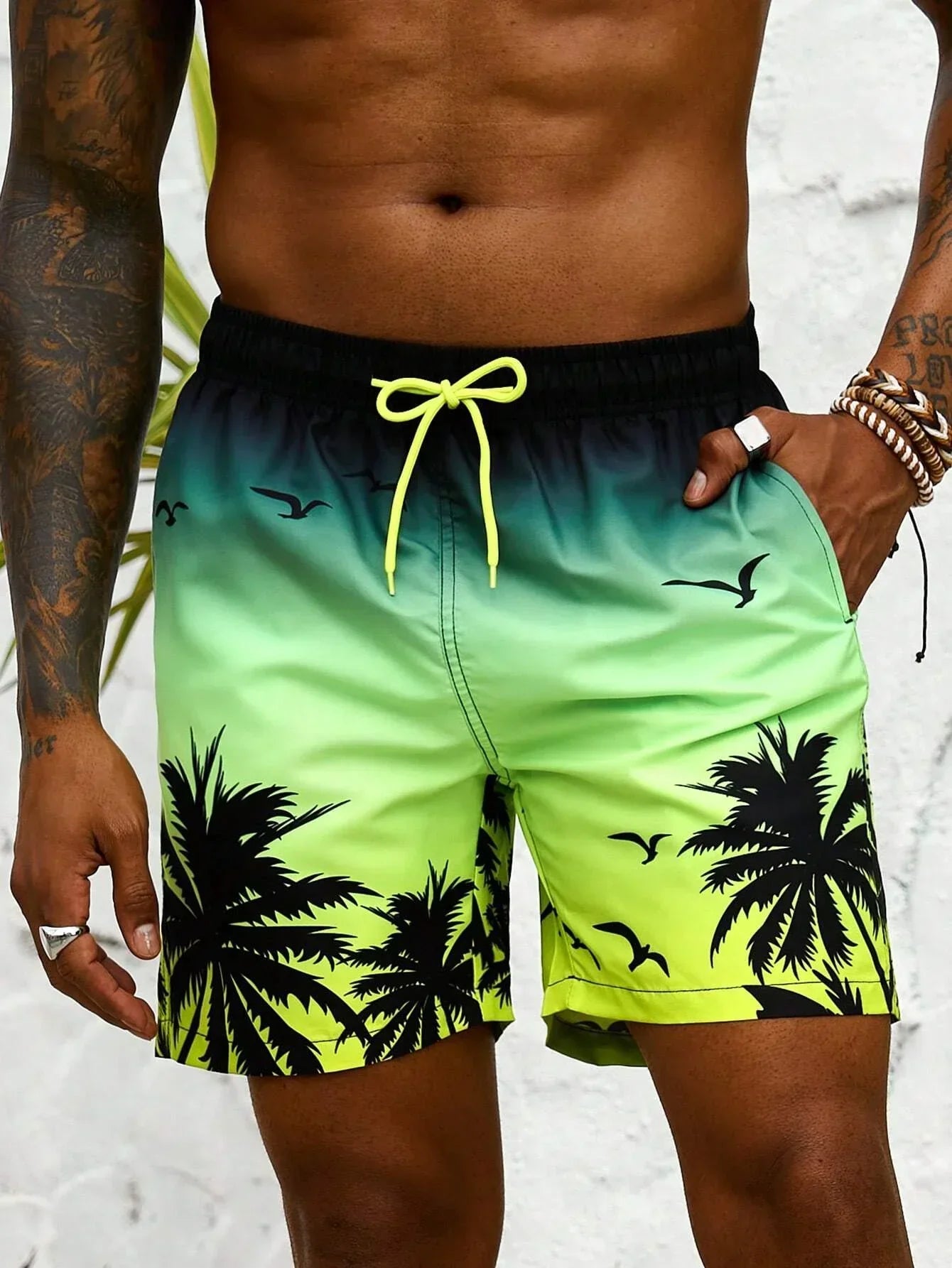 Herensechte Zomershorts voor Mannen met Tropisch Motief