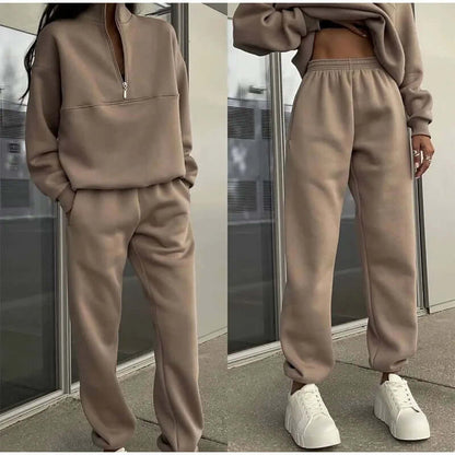 Dames Gebreide Set Trui en Broek Casual Tweedelig