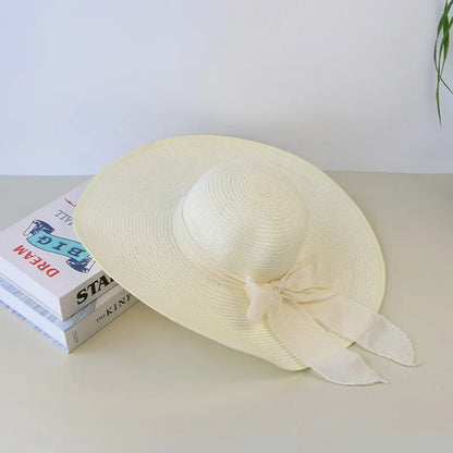 Vrouwen Panama Hoed met Bloem Elegant Design