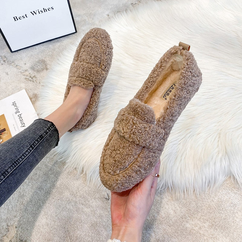 Pluizige Pantoffelschoenen voor Vrouwen Zacht en Warm