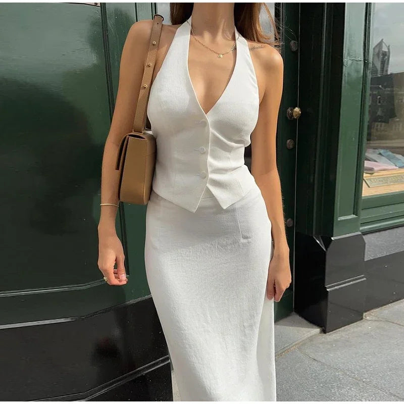 Elegante Lange Rok Set Voor Vrouw Vrijgezellenfeest