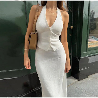 Elegante Lange Rok Set Voor Vrouw Vrijgezellenfeest
