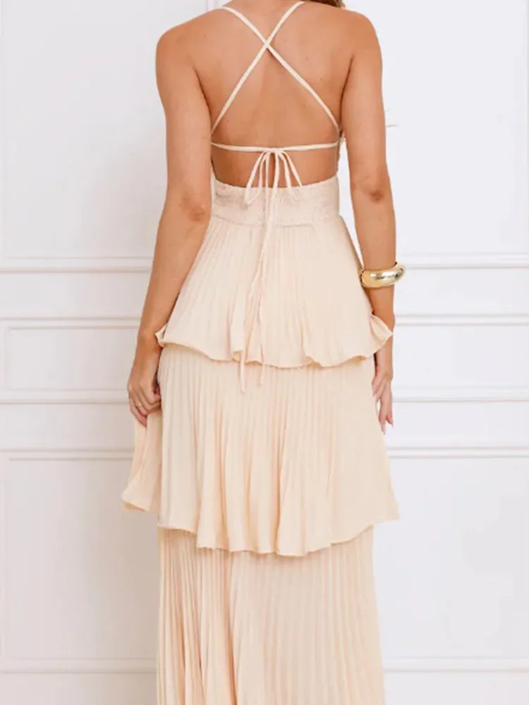 Zomer Maxi Jurk Rugloos voor Vrouw Lente Stijl