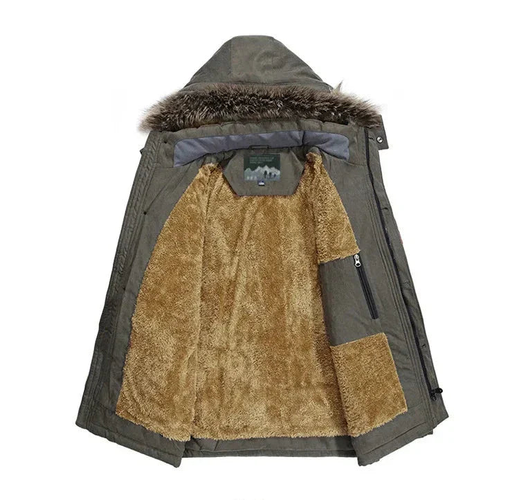 Heren Winterjas Warm en Winddicht met Capuchon