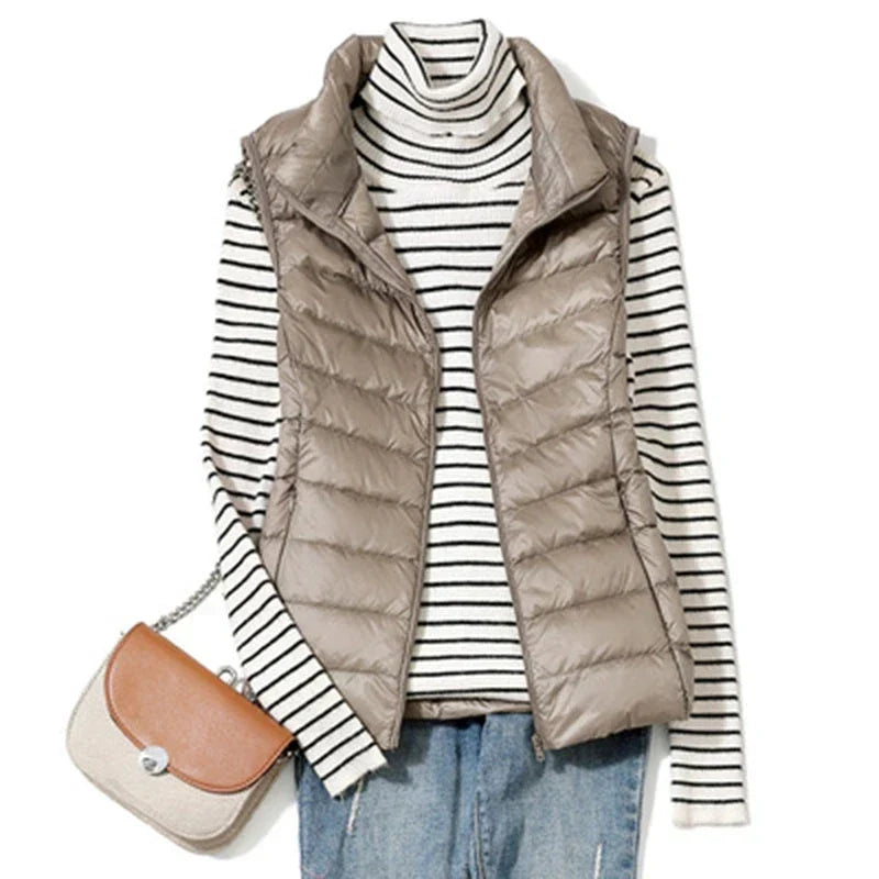 Dames Puffer Bodywarmer Lichtgewicht voor Lente en Herfst