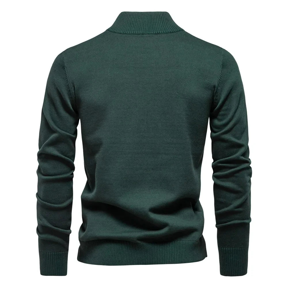 Heren Trui Quarter-Zip Comfortabel Klassieke Stijl Regular Fit