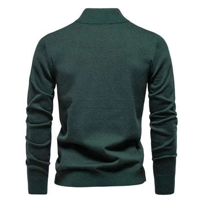 Heren Trui Quarter-Zip Comfortabel Klassieke Stijl Regular Fit