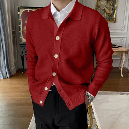 Heren Cardigan Button-Up Klassieke Kraag Comfortabel