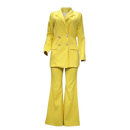 Dames Blazer Set met Broek - Tweedelig Kledingstuk voor Elk Seizoen