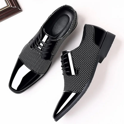 Heren Schoenen Leder Glanzend met Strass Steentjes