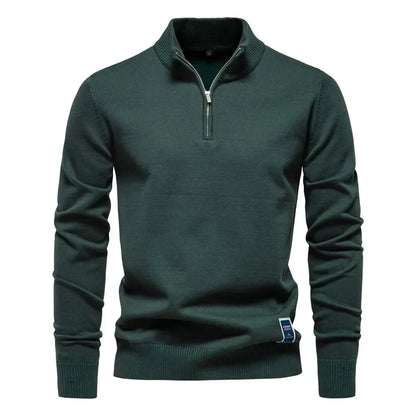 Heren Trui Quarter-Zip Klassiek Comfortabel