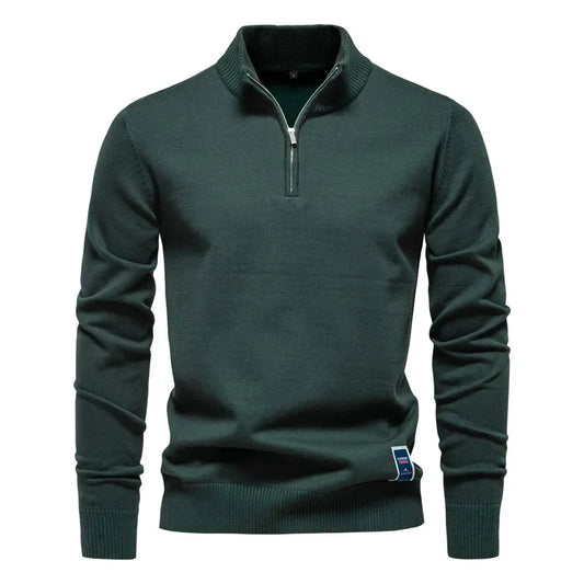 Heren Trui Quarter-Zip Klassiek Comfortabel - StudioMarella