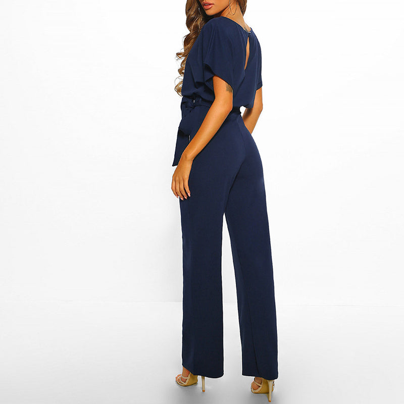 Elegante Jumpsuit Velanora Zwart Avondkleding