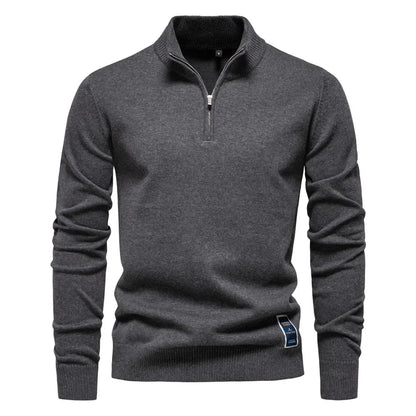 Heren Trui Quarter-Zip Comfortabel Klassieke Stijl Regular Fit
