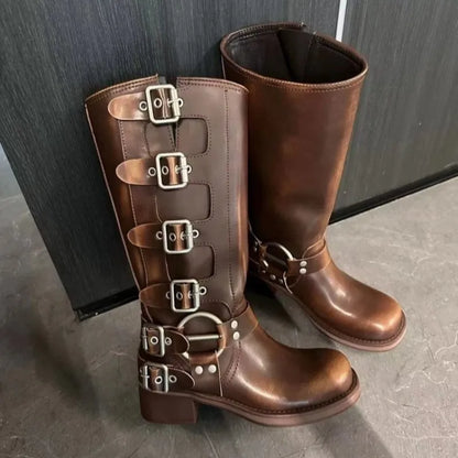 Stoere Bikerlaarzen voor Dames Vintage Look